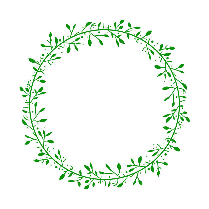 Enchanting Ivy Leaves Circle Border Vector Art