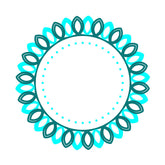 Charming Floral Leaves Mandala Circle Border Vector Art