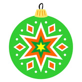 Funky Snowflake Christmas Star Bauble Vector Art