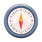 Flared Multi Color Hand Compass Vector Art