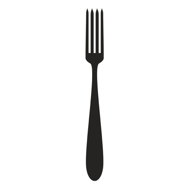Solid Fork Silhouette Art