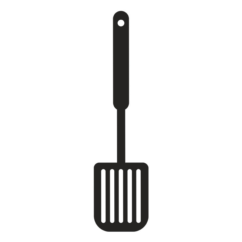 Rectangular Slotted Spoon Silhouette Art