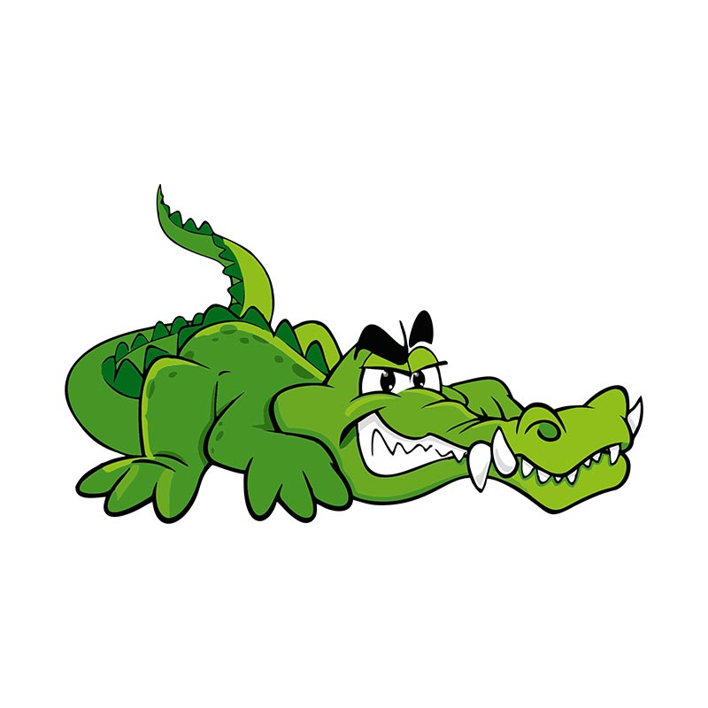 Precarious Alligator Vector Art