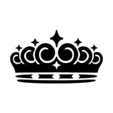 Stellar Curl Petals Crown Silhouette Art