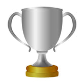 Elegant Silver Cast Trophy Cup Vector Art