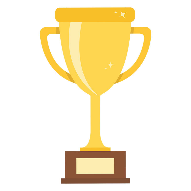 Glimmering Golden Trophy Vector Art