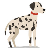 Obliging Dalmation Dog Vector Art