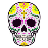 Floral Crossed La Calavera Face Mask Vector Art