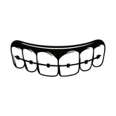 Flat Teeth Braces Silhouette Art