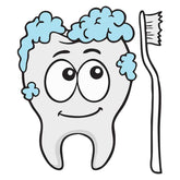 Pleasing Brushing Tooth Vector Art