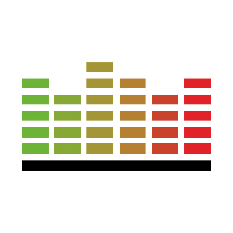 Variegated Digitized Music Frequency Vector Art