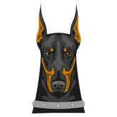 Menacing Doberman Dog Vector Art