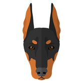 Fierce Doberman Dog Face Vector Art