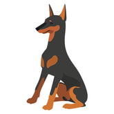 Obliged and Loyal Doberman Dog Vector Art