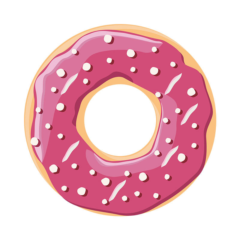 Yummy Sprinkled Strawberry Donut Vector Art