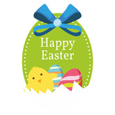 Hatched Chick Wishing Happy Easter Vector Art