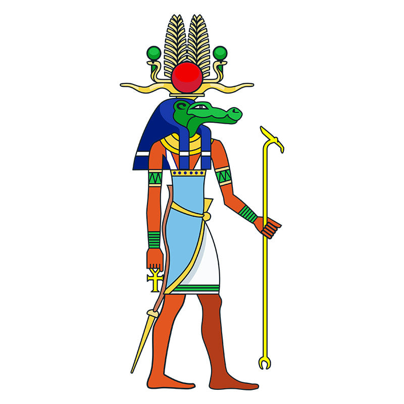 Attentive Sobek the Egyptian God Vector Art