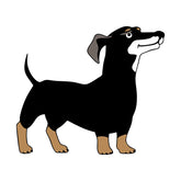 Determined Dachshund Dog Vector Art