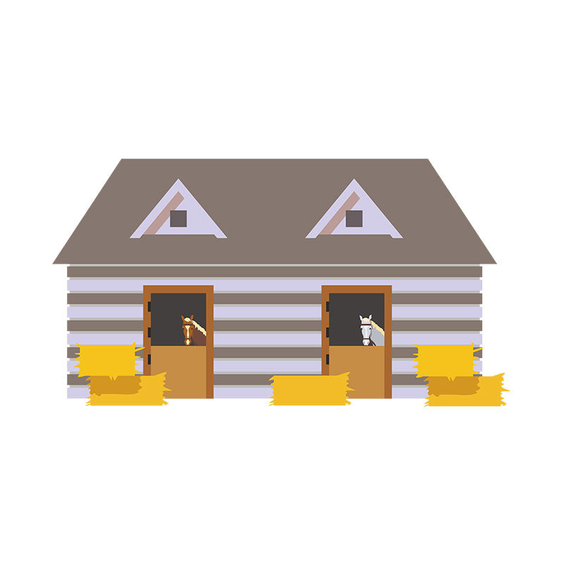 Standard Horse Stable Vector Art