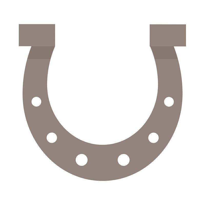 Metallic Lucky Horseshoe Vector Art