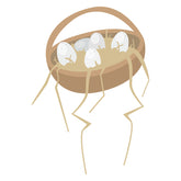 Plentiful Poultry Farm Chicken Eggs Nest Vector Art