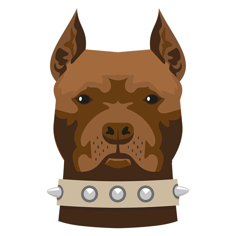 American Pitbull Terrier Dog Vector Art