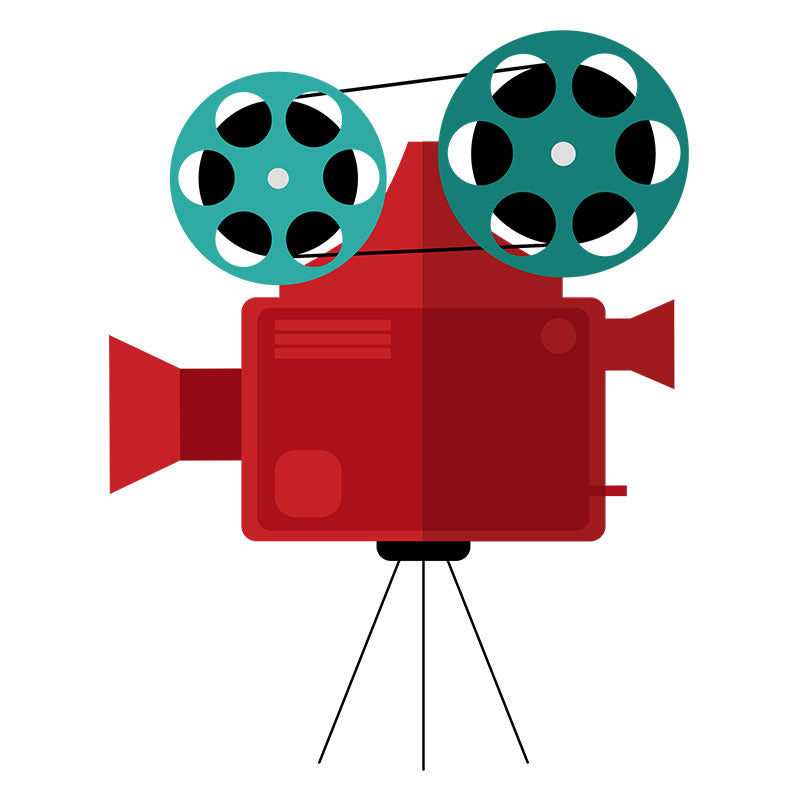 Vintage Cinema Movie Projector Vector Art