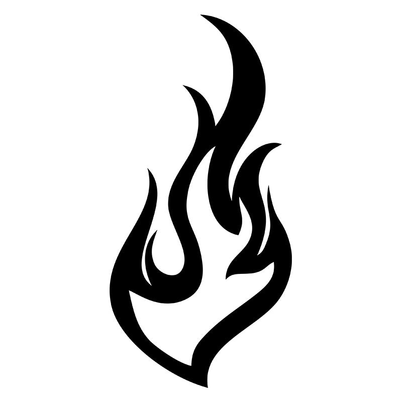 Blazing Lighter Flame Silhouette Art