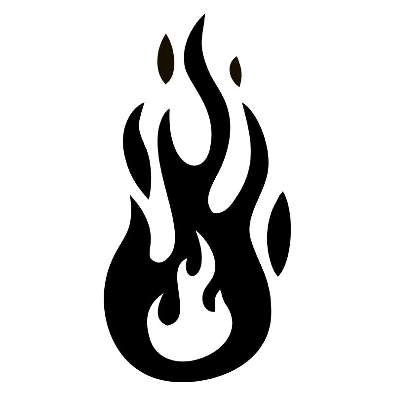 Fiery Flame Silhouette Art