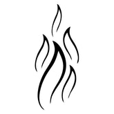 Campfire Flame Silhouette Art