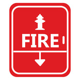 Safety Fire Extinguisher Hydrant Sign Vector Art