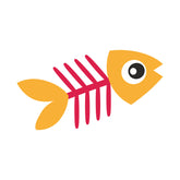 Yellow Tail Fish Bone Vector Art