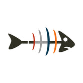 Multicolored Slab Fish Bone Vector Art