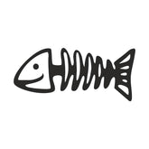 Delicate Fish Bone Silhouette Art
