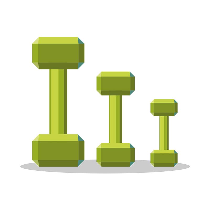 Set of Dumbbells Vector Art