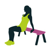 Triceps Bench Gym Exercise Vector Art