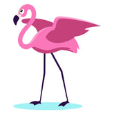 Determined Spread Wings Flamingo Vector Art