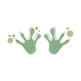 Cheeky Frog Footprint Step Vector Art