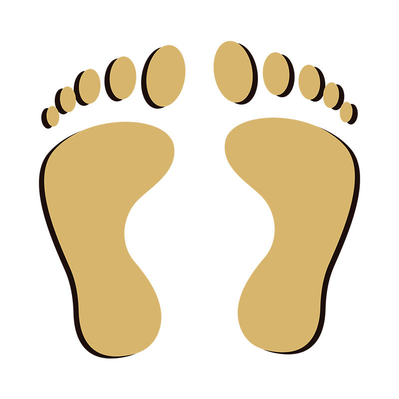 Textured Human Footprint Step Vector Art