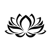 Saintly Lotus Flower Silhouette Art