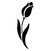 Enchanting Tulip Flower Silhouette Art