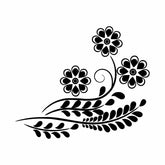 Tantalizing Daisy Flowers Branches Silhouette Art