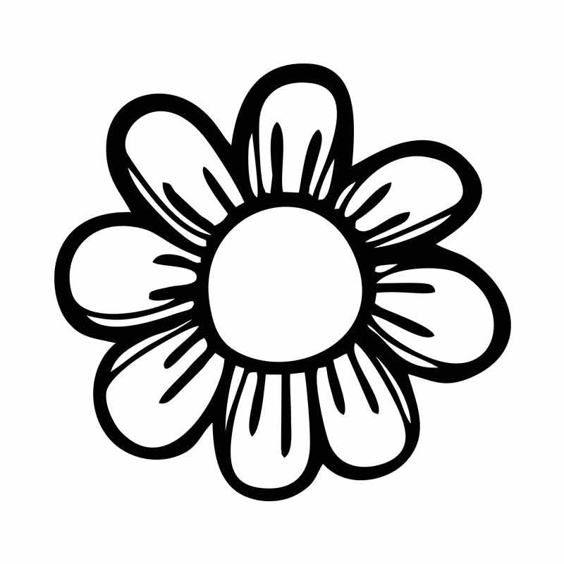 Booming Sunflower Silhouette Art