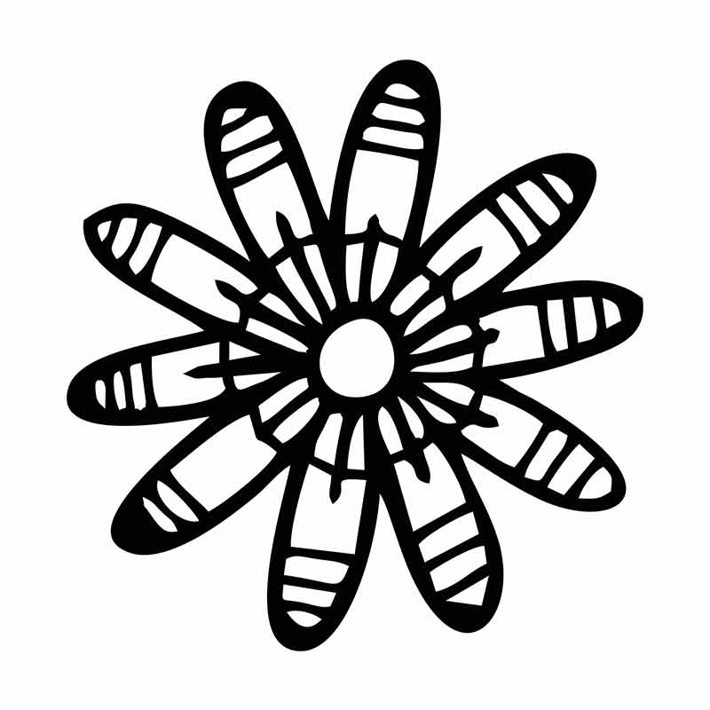 Sweet Alyssum Flower Silhouette Art