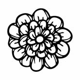 Golden Marguerite Flower Silhouette Art