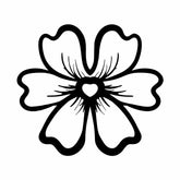 Aubrieta Flower Silhouette Art