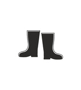 Durable Gardening Boots Silhouette Art
