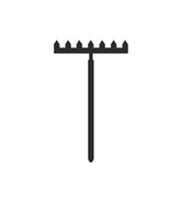 Handy Garden Leaf Rakes Silhouette Art