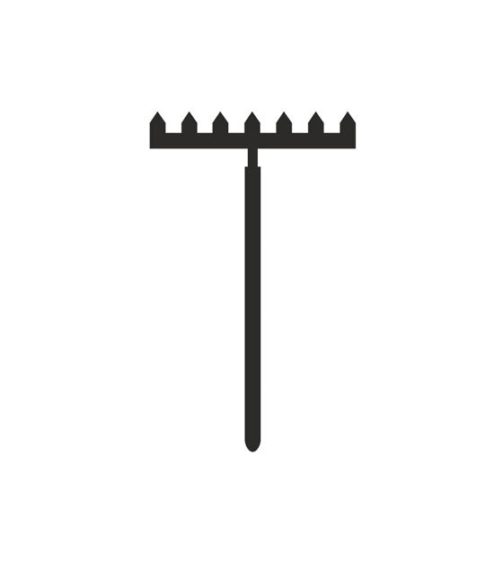 Handy Garden Leaf Rakes Silhouette Art