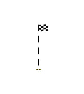 Golf Checkered Flag Silhouette Art